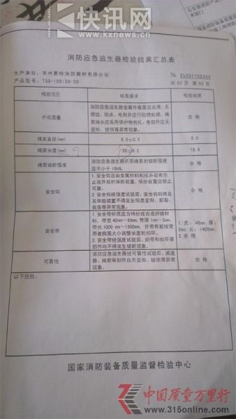 检验报告 下降速度未检验 检验报告 下降速度未检验