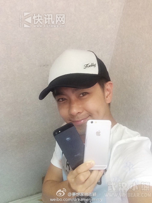林志颖晒iPhone6:5.5英寸屏 配指纹识别功能