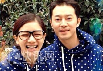 胡可沙溢着情侣装