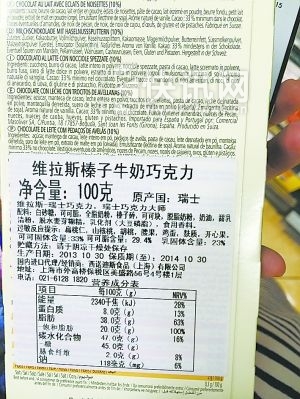 BHG精品超市环球贸易中心店并未对下月到期的巧克力进行明确标示