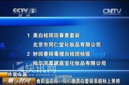 食品药品监管总局发布消息:近期组织对部分化妆品开展监督抽检,曝光不合格产品。